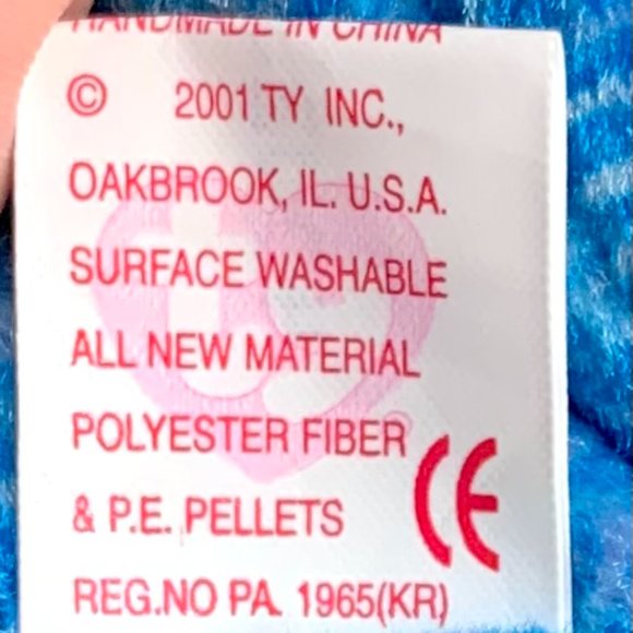 2001 4373 Classy 'The People's Beanie' Retired Teddy Bear Ty Beanie Baby MWMT - Picture 8 of 8